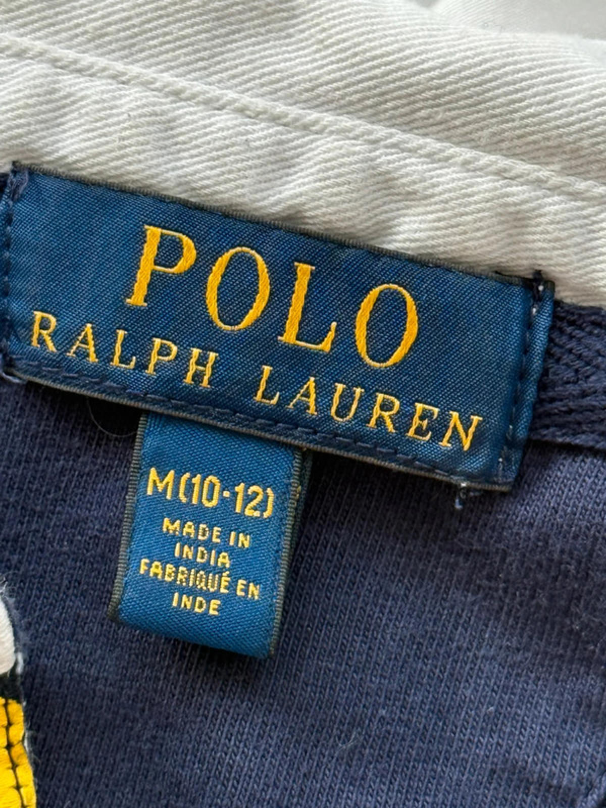 Ralph Lauren Navy & Yellow Long Sleeve Rugby