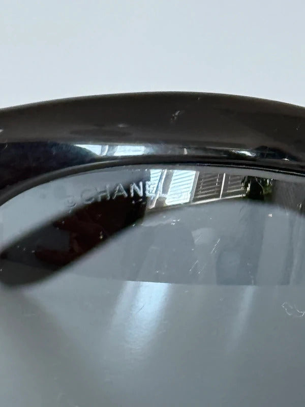Chanel black oversized sunglasses
