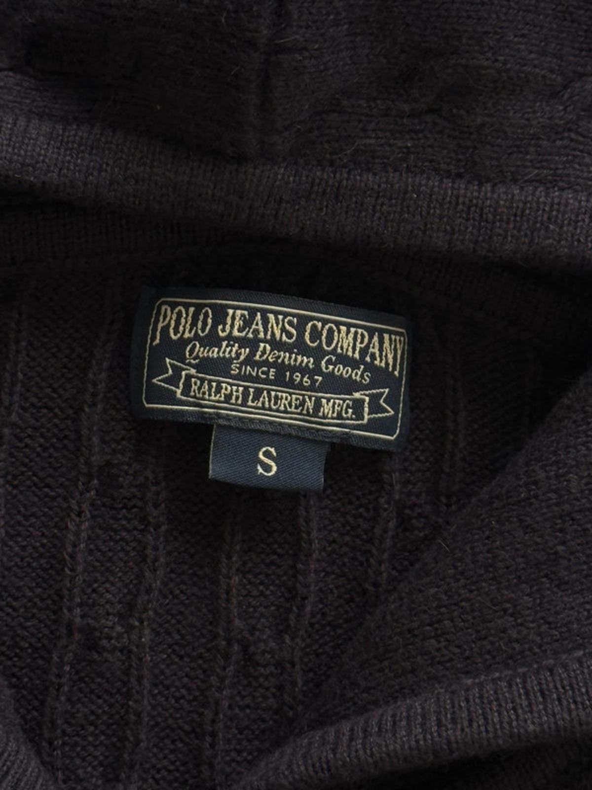Ralph Lauren Navy Cable Knit Hoodie