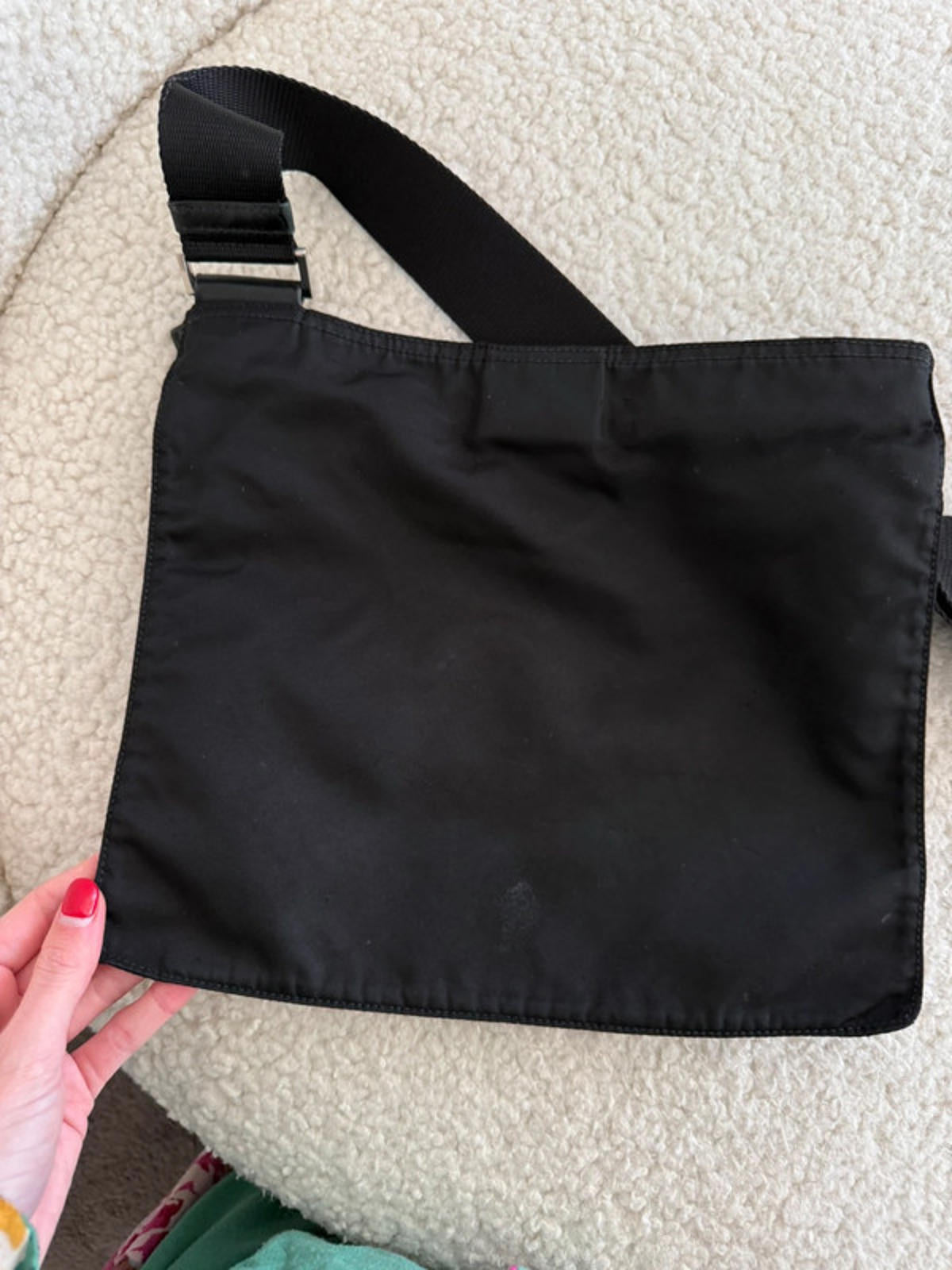 Prada Tessuto Nylon Crossbody Bag – Black