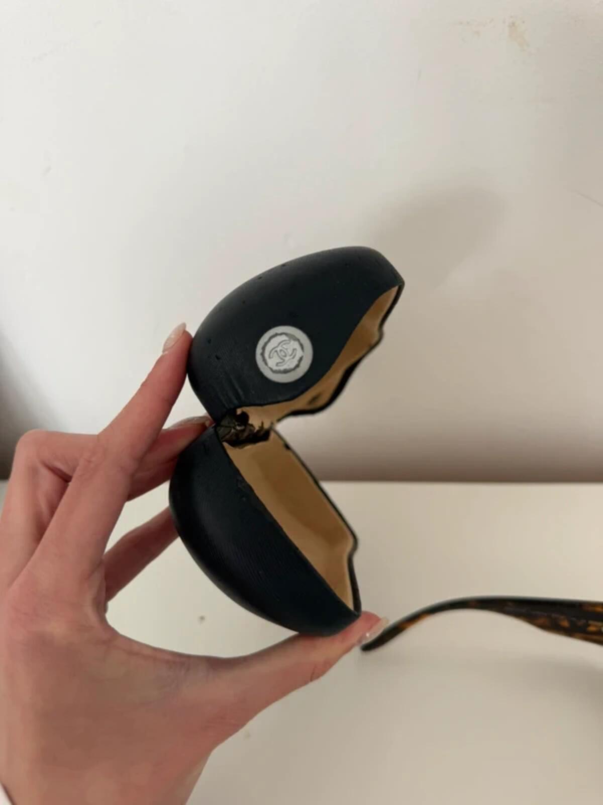 Chanel 6022-Q Oversized Tortoiseshell Sunglasses
