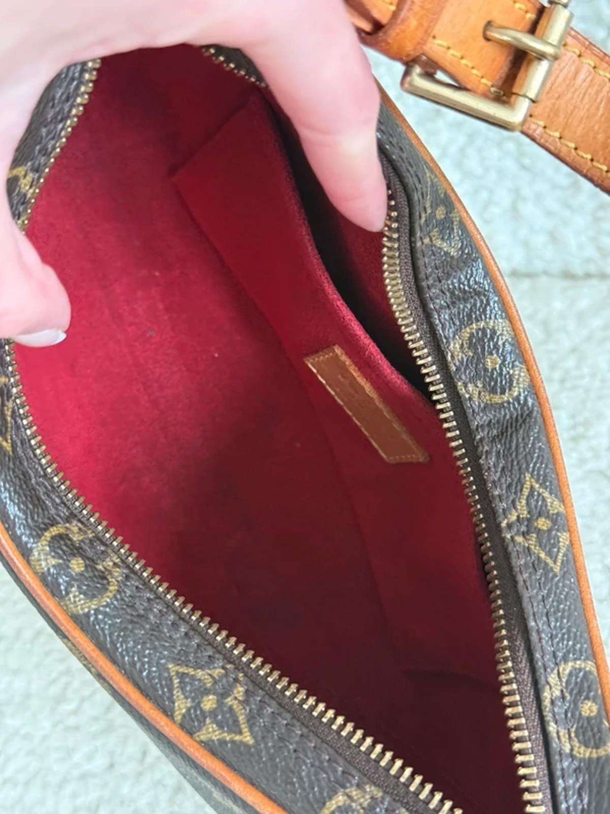 Louis Vuitton monogram croissant mini shoulder bag.