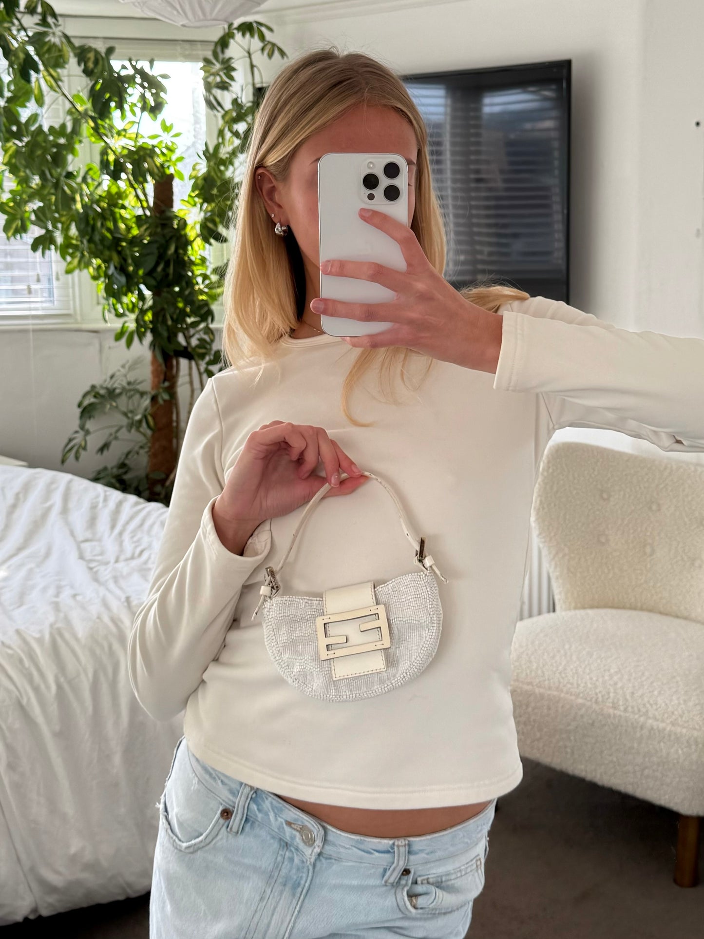 Fendi sequin Mini Crossiant bag