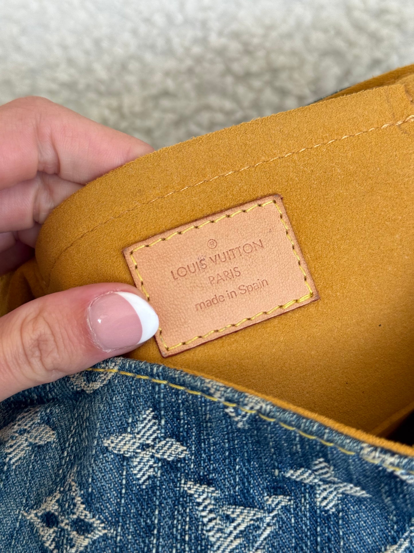 Louis Vuitton Monogram Denim Mini Pleaty Bag