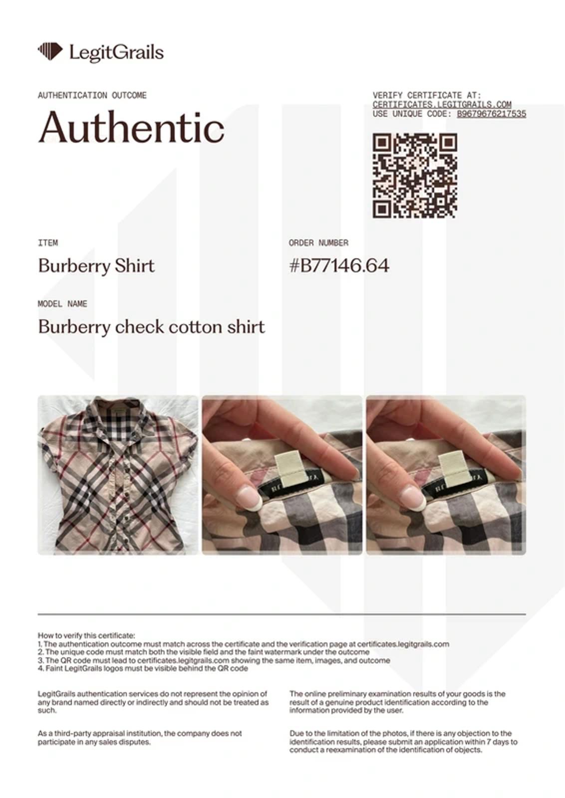 Burberry nova check short sleeve button up shirt