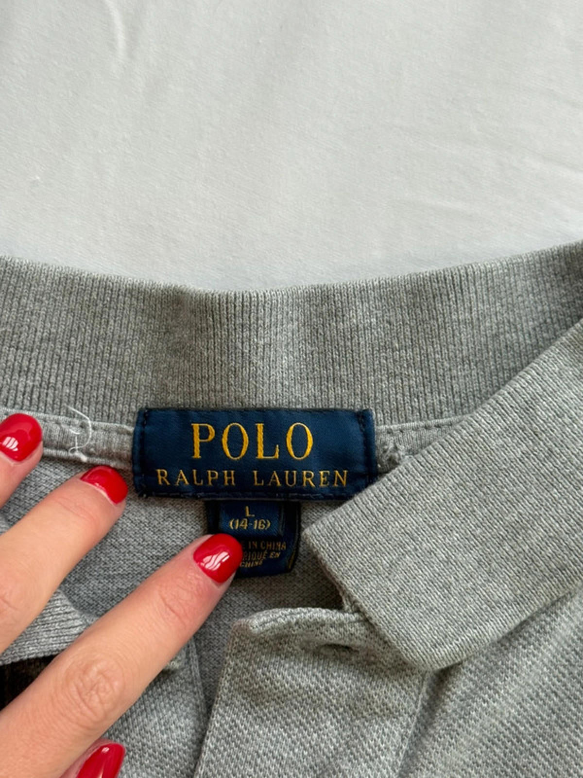Ralph Lauren Grey Long Sleeve Polo