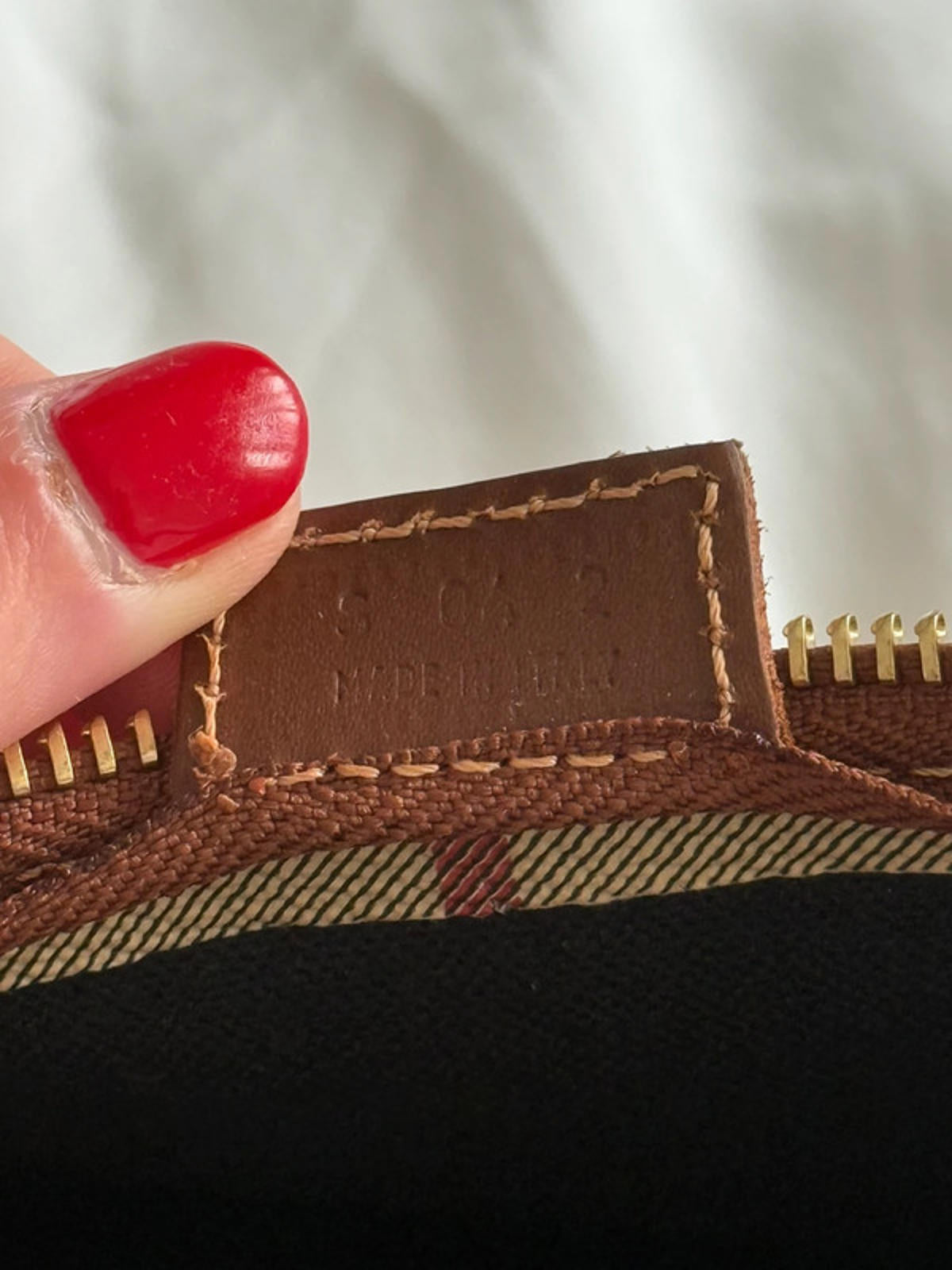 Burberry London Nova Check Shadow Horse Mini Baguette Shoulder Bag