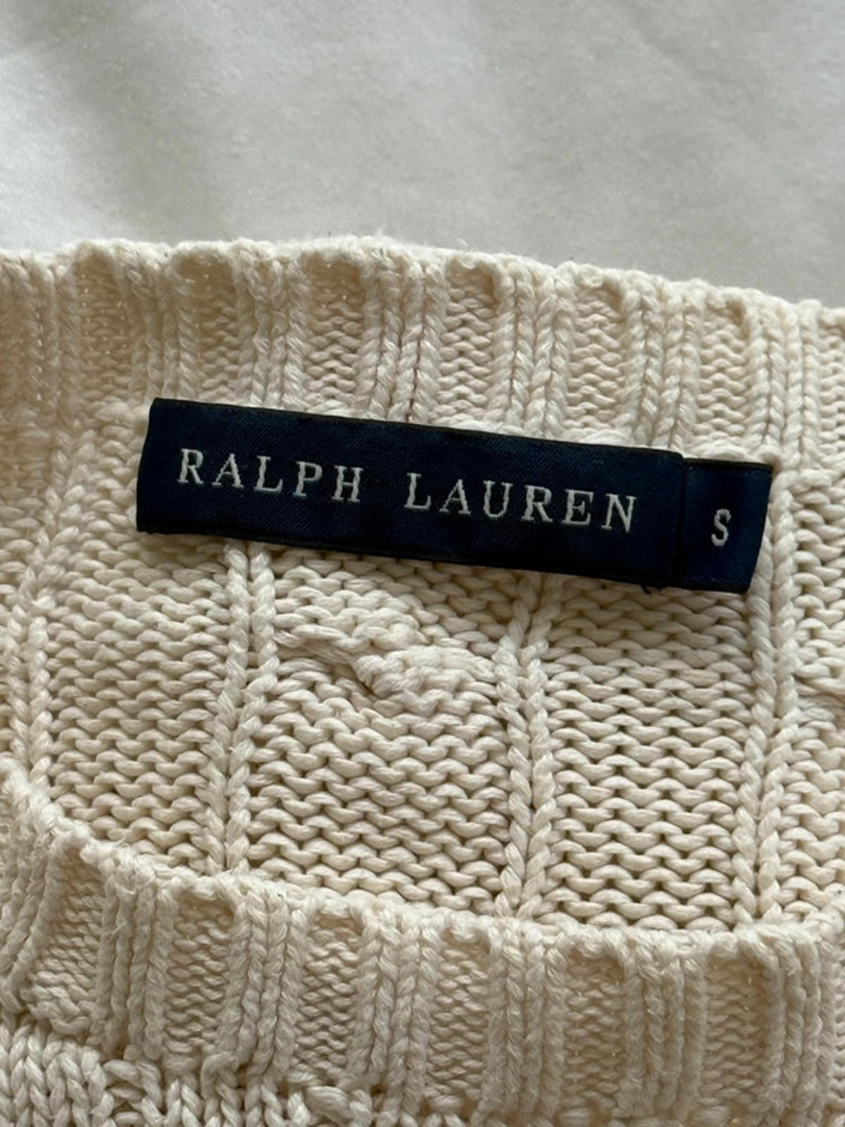 Ralph Lauren Cream Cable Knit Jumper