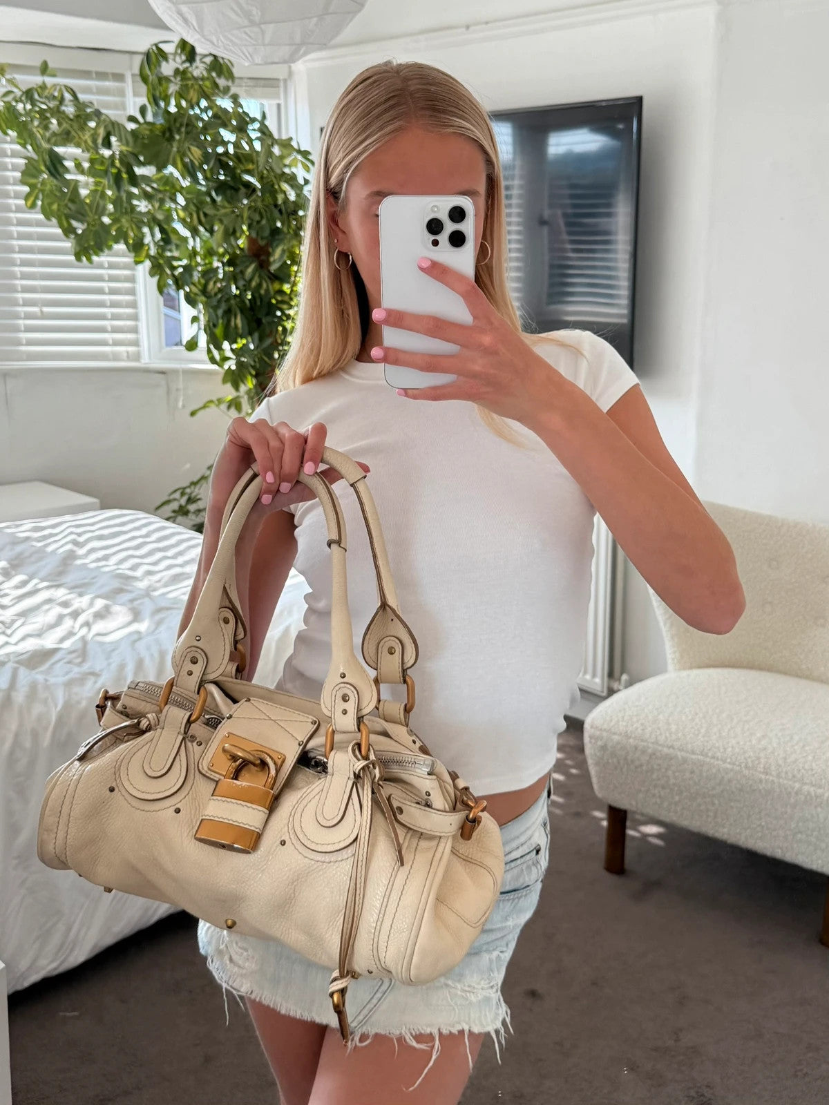 Chloé Paddington Bag in cream
