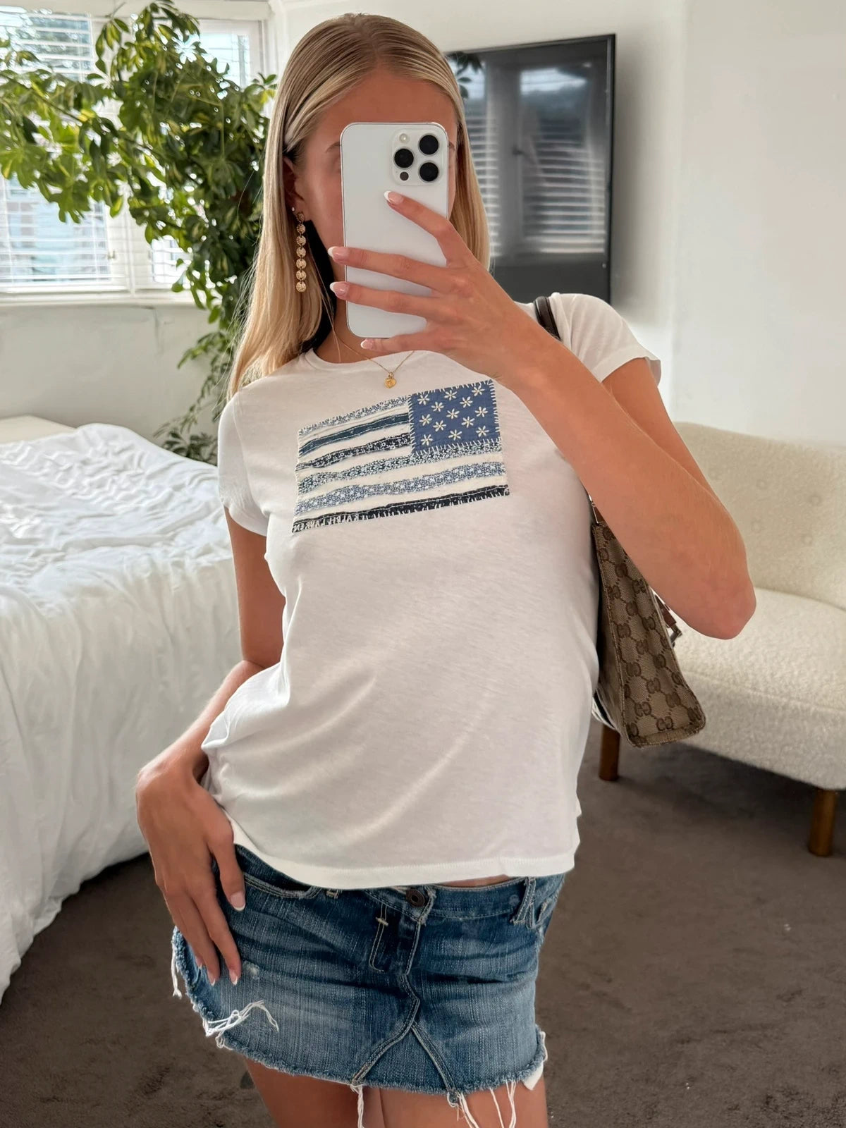 Ralph Lauren American flag baby tee