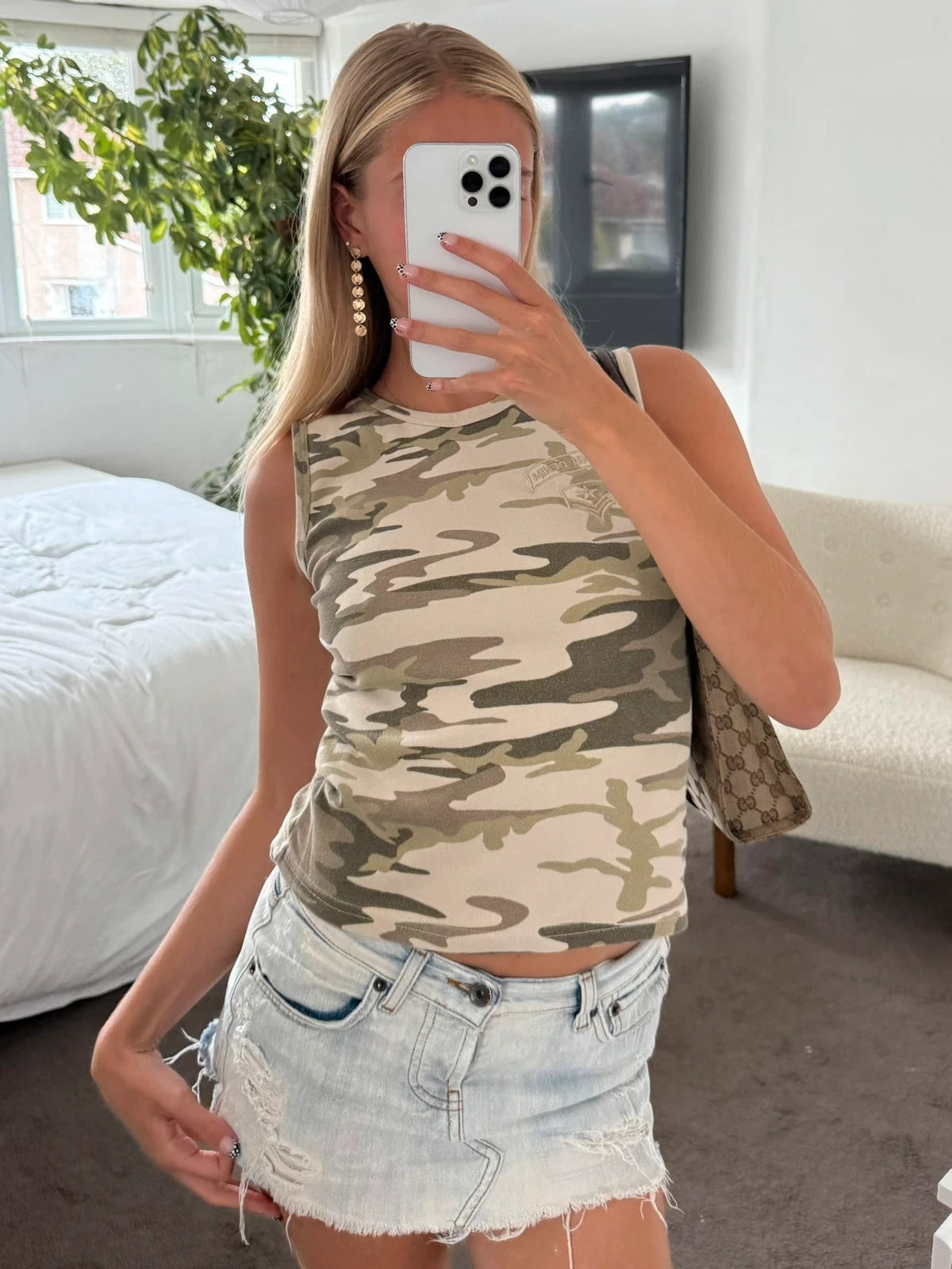 Camo 2000s tank top