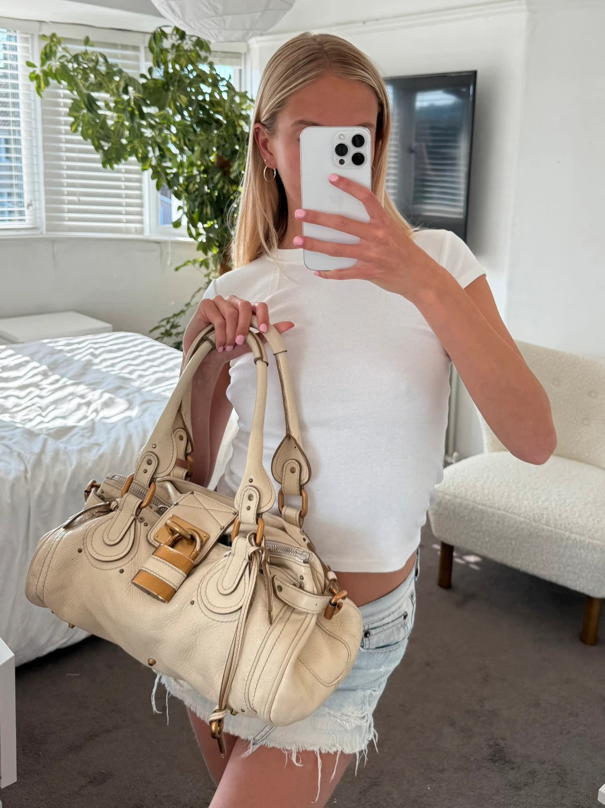 Chloé Paddington Bag in cream