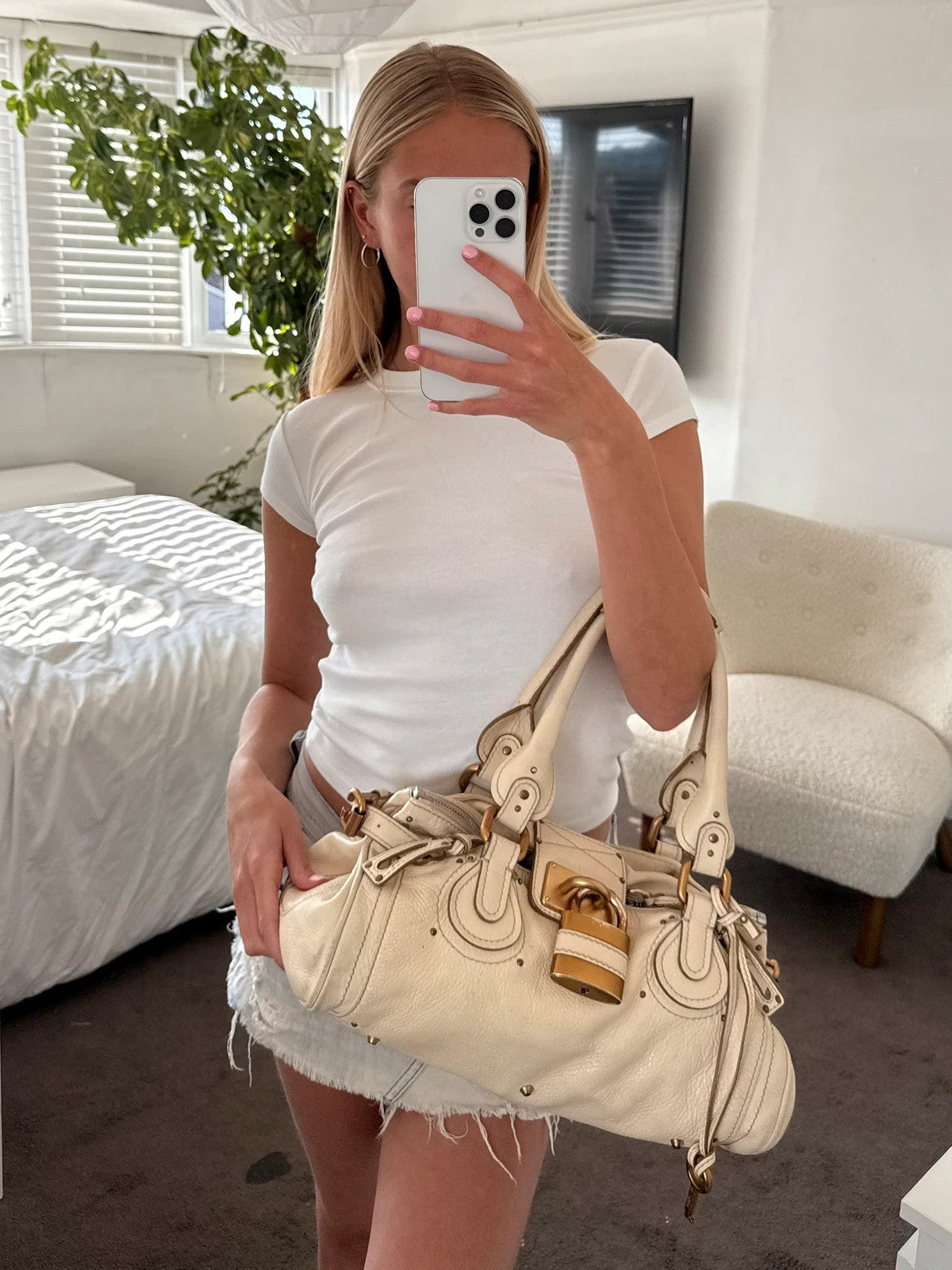 Chloé Paddington Bag in cream