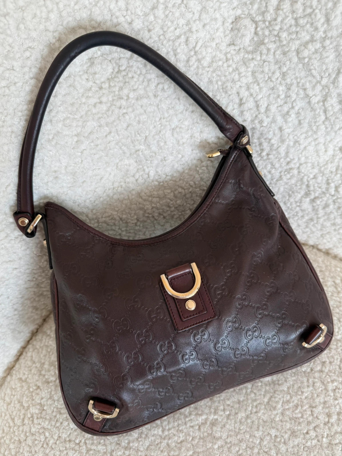 Gucci Abbey D-Ring Shoulder Bag – Brown Guccissima Leather