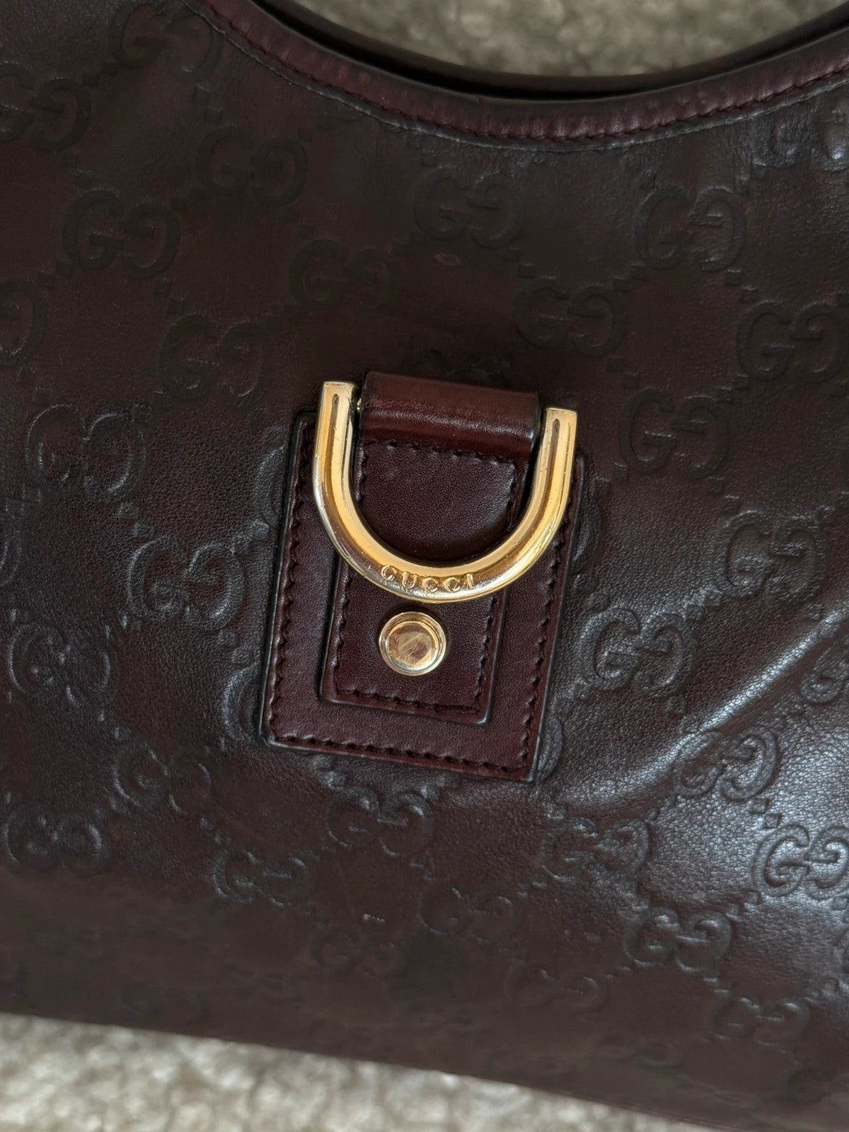 Gucci Abbey D-Ring Shoulder Bag – Brown Guccissima Leather