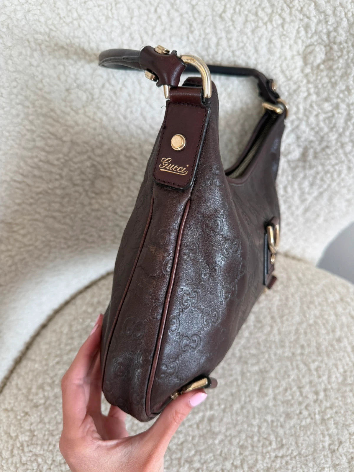 Gucci Abbey D-Ring Shoulder Bag – Brown Guccissima Leather