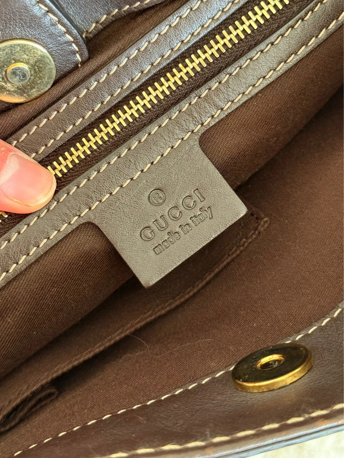 Gucci GG Crystal Handbag Brown