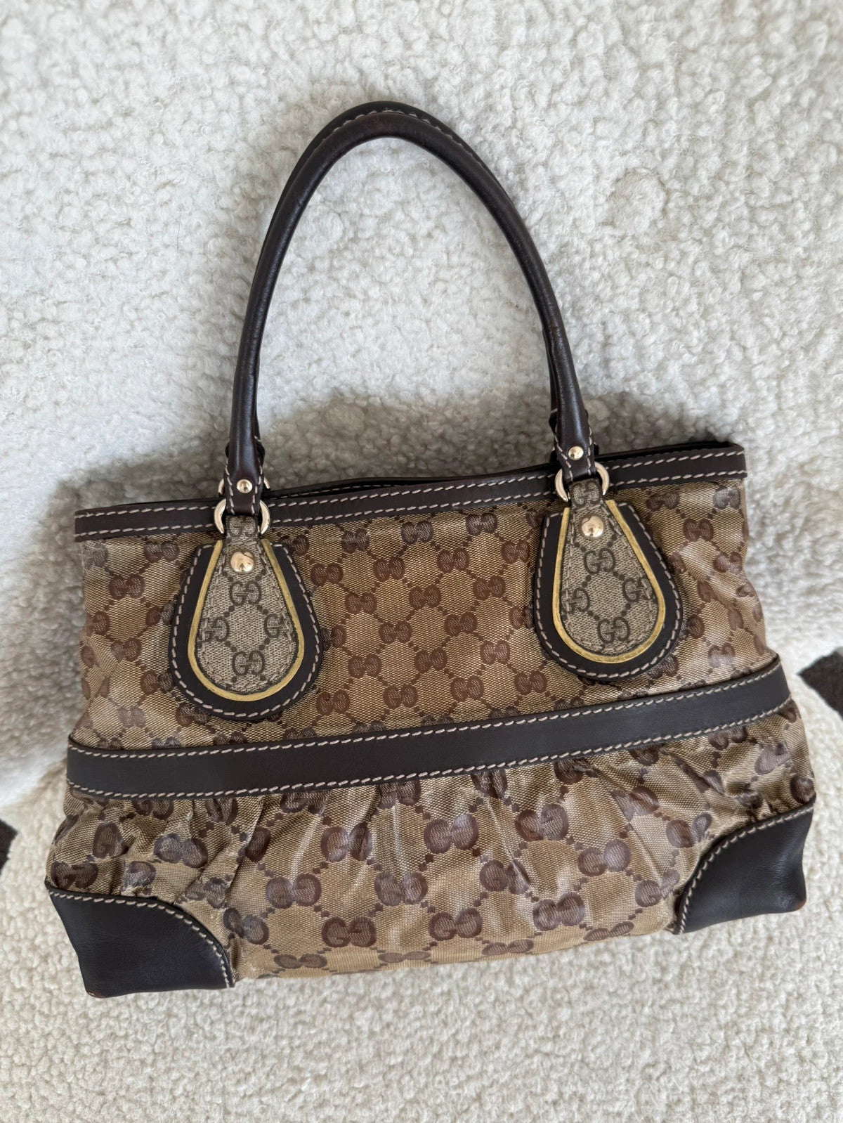 Gucci GG Crystal Handbag Brown