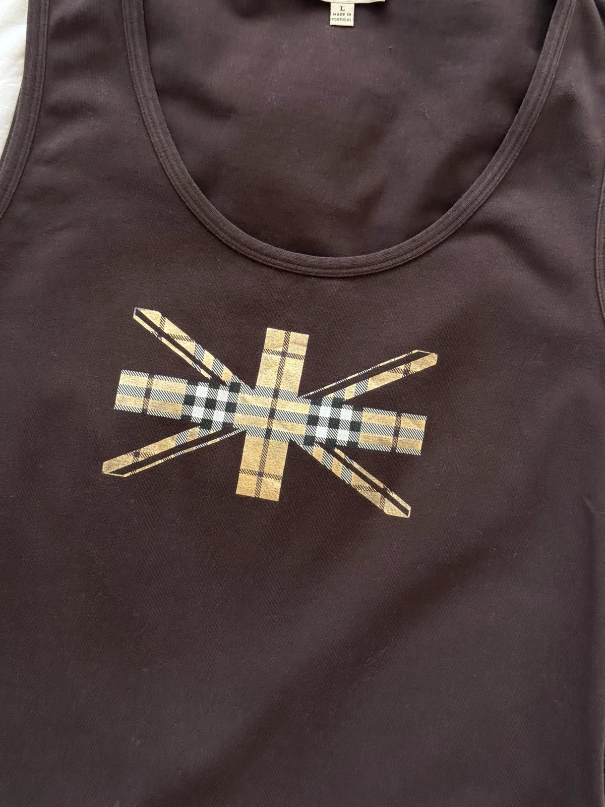 Burberry British flag nova check vest