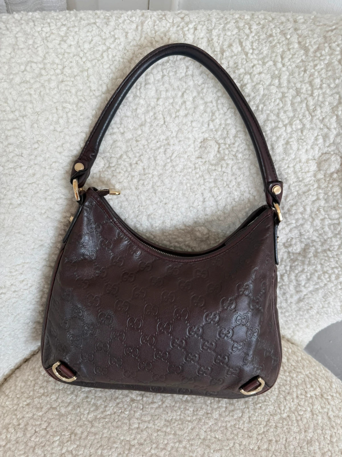 Gucci Abbey D-Ring Shoulder Bag – Brown Guccissima Leather