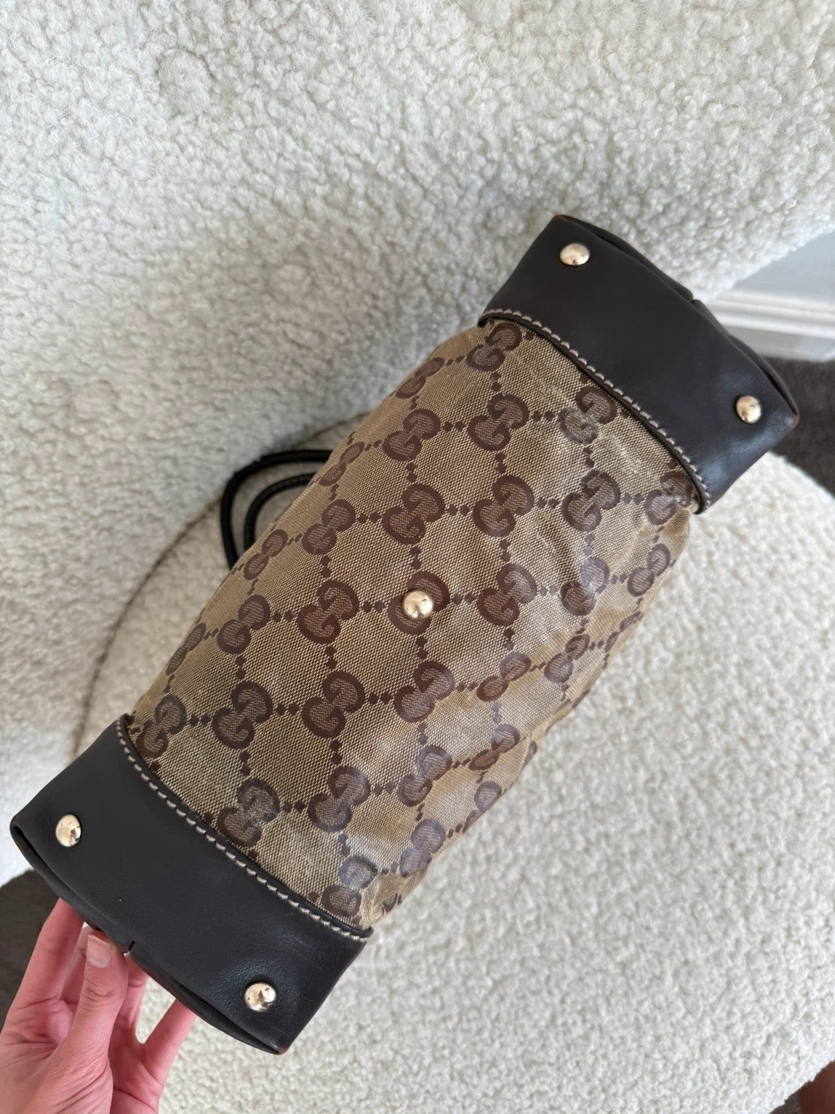 Gucci GG Crystal Handbag Brown