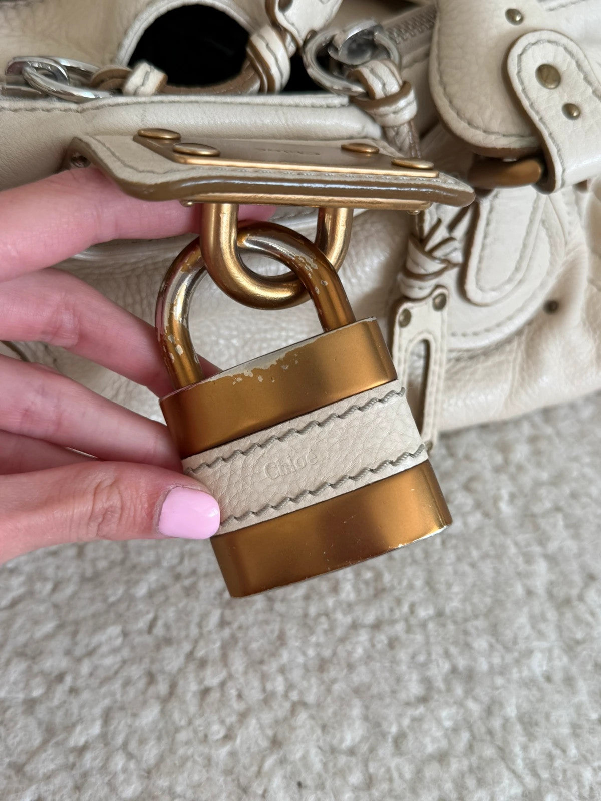 Chloé Paddington Bag in cream