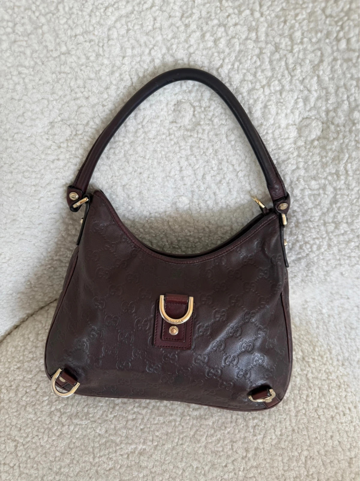 Gucci Abbey D-Ring Shoulder Bag – Brown Guccissima Leather