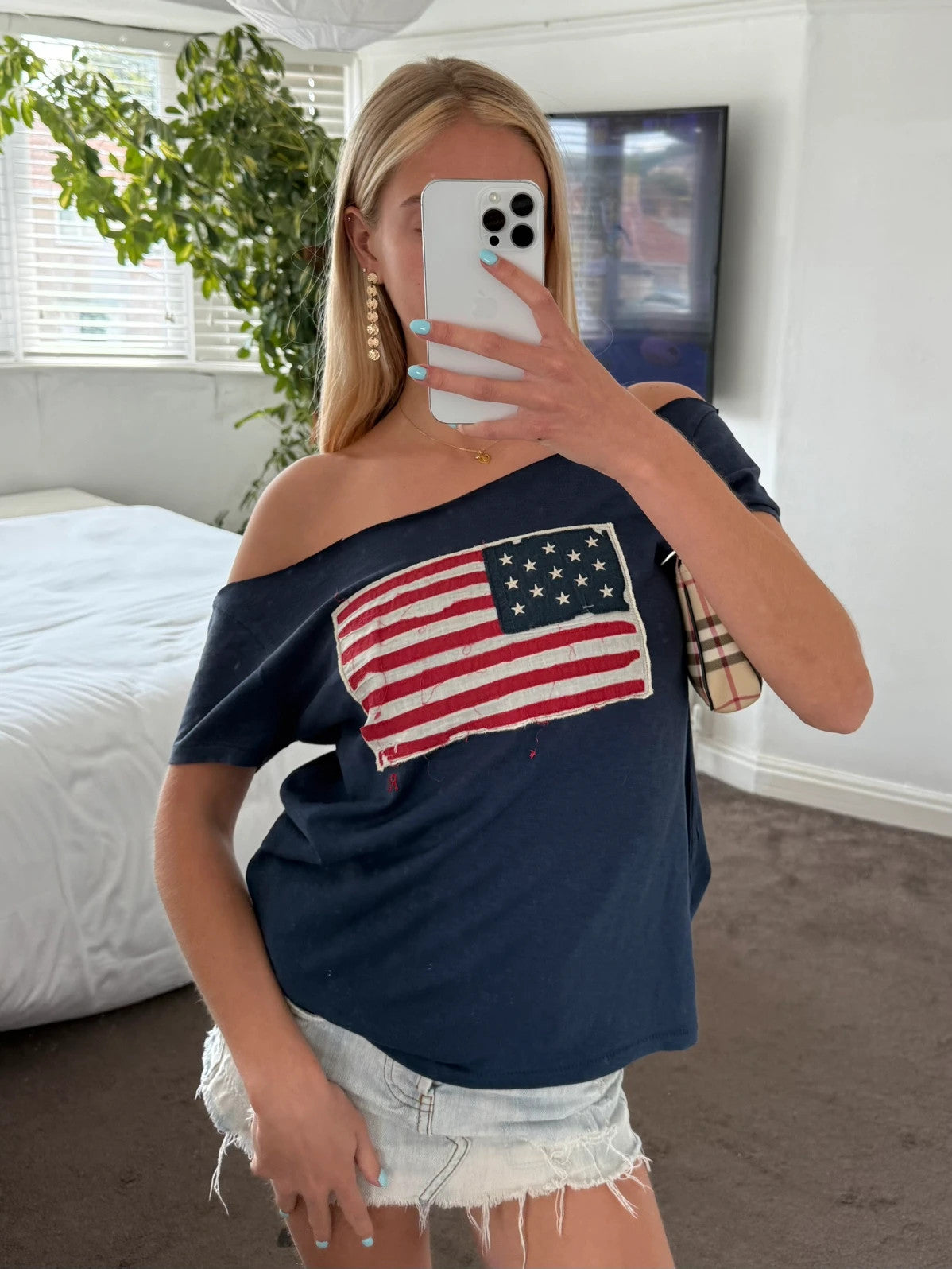 USA off the shoulder top