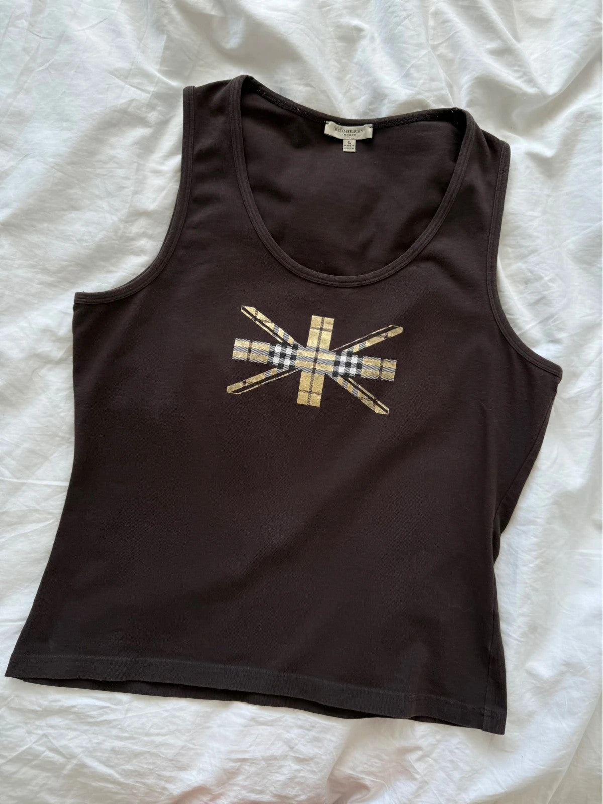 Burberry British flag nova check vest
