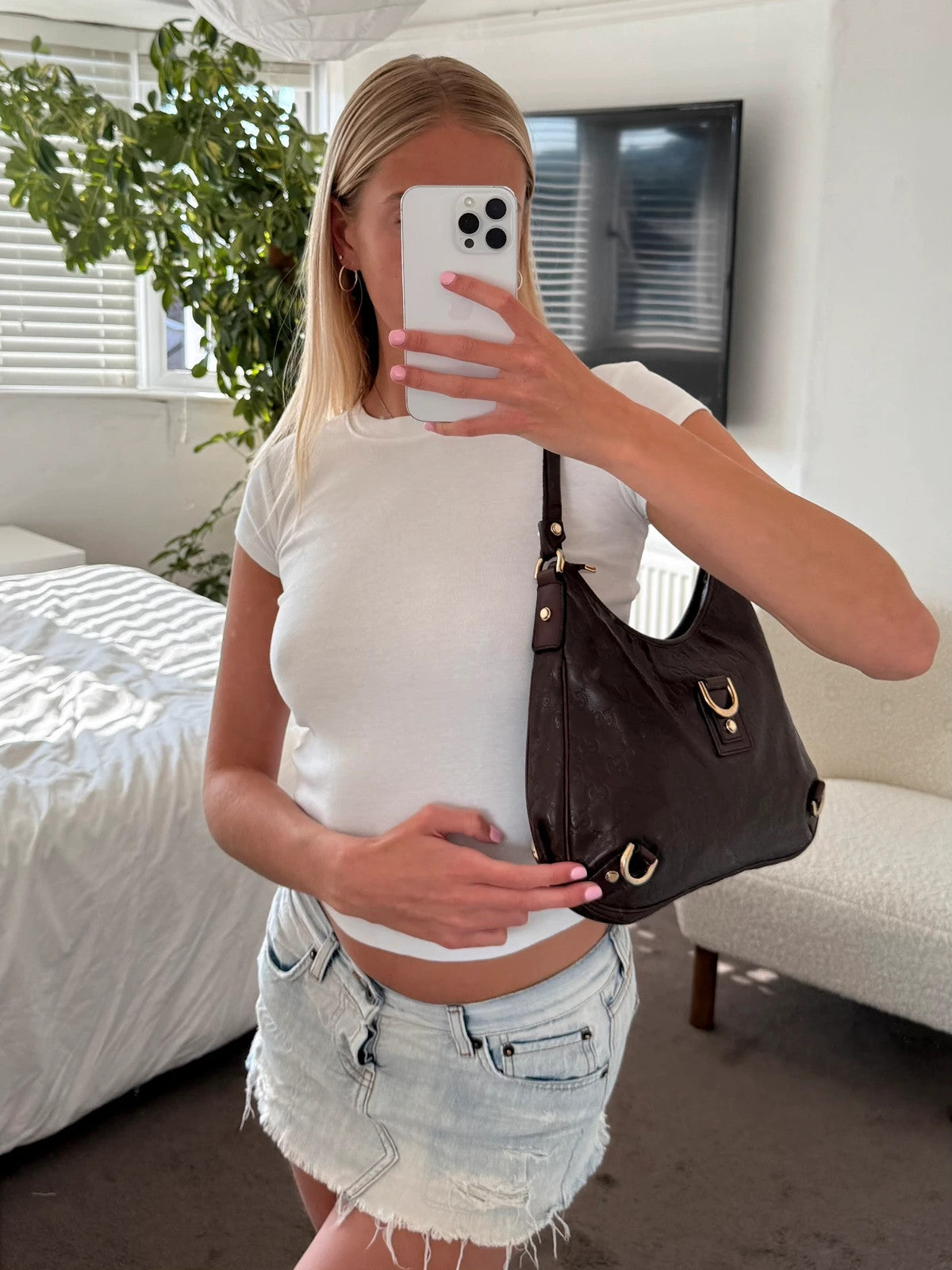 Gucci Abbey D-Ring Shoulder Bag – Brown Guccissima Leather