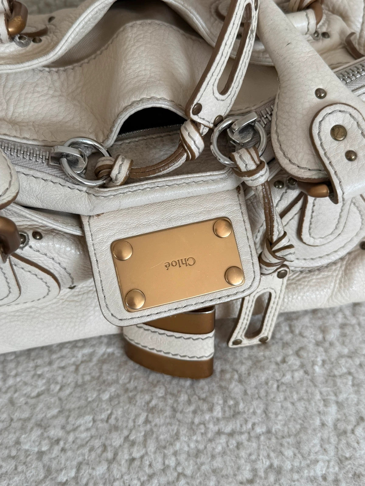 Chloé Paddington Bag in cream