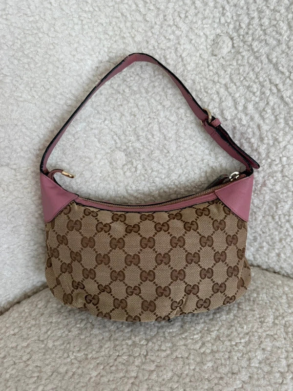 gucci gg canvas pochette shoulder bag