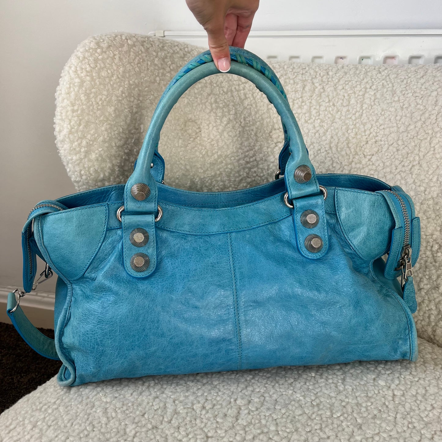 Turquoise Balenciaga City Bag