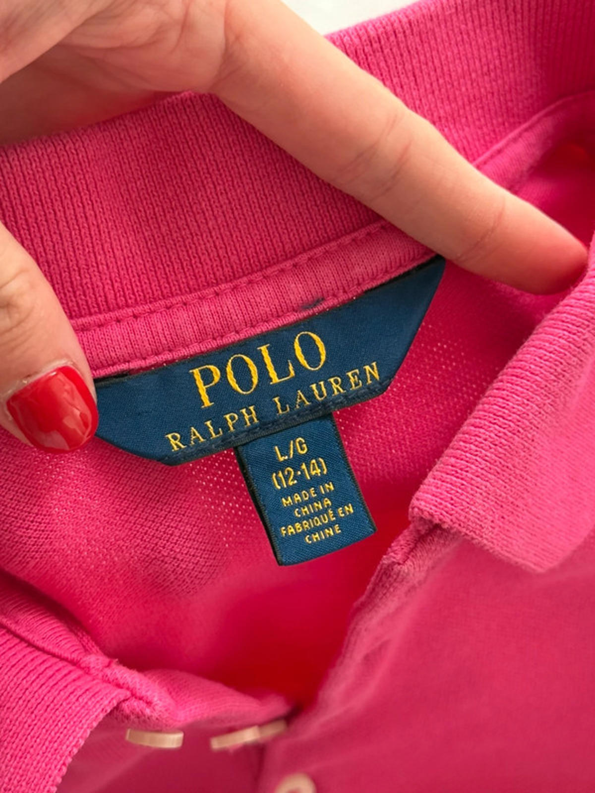 Ralph Lauren pink big pony polo top