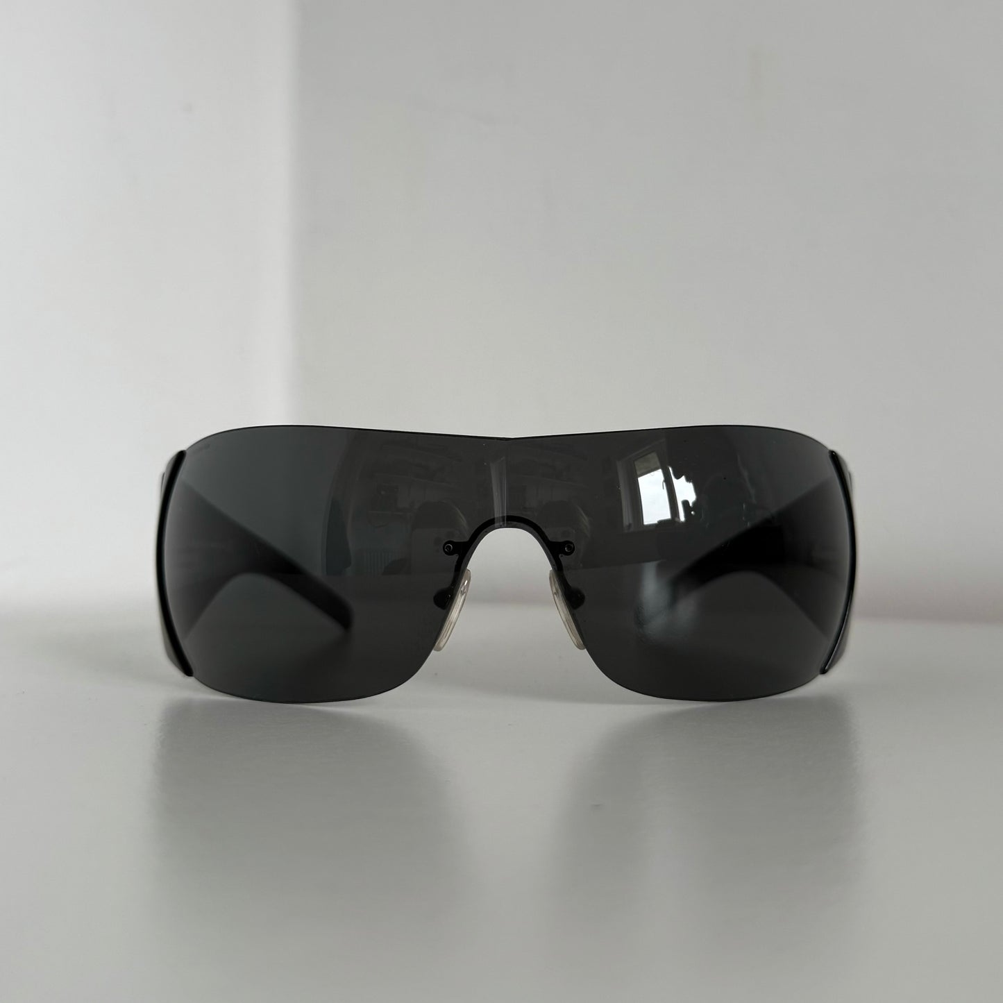 Prada Black Logo Shield Sunglasses