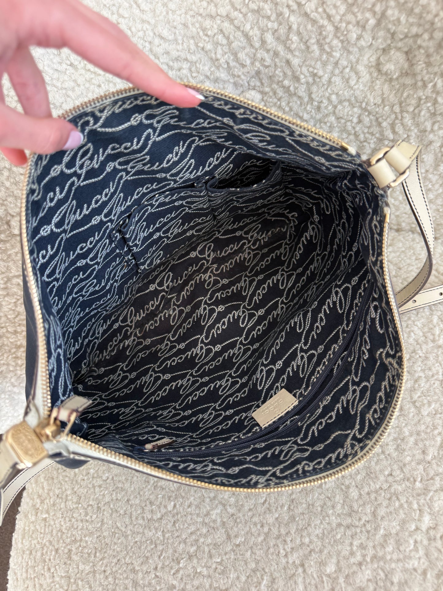Gucci Script Logo Shoulder / Crossbody Bag