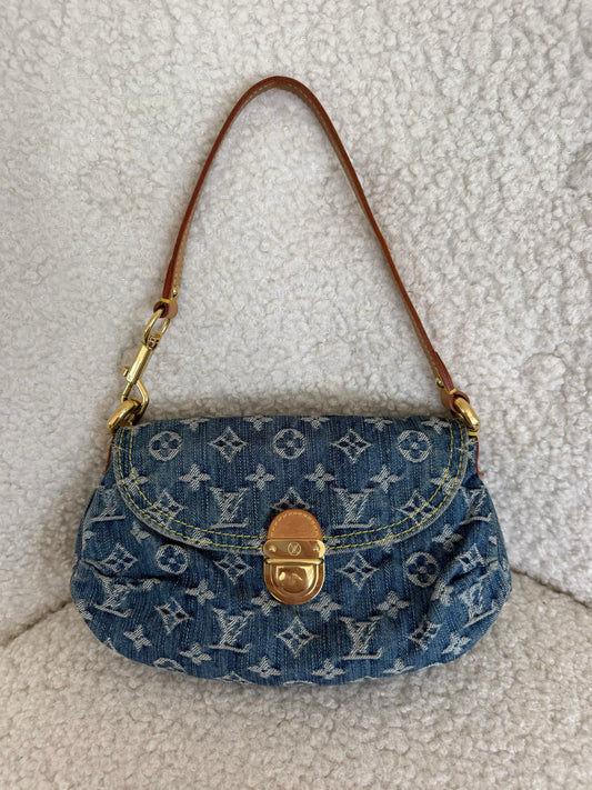 Louis Vuitton Monogram Denim Mini Pleaty Bag
