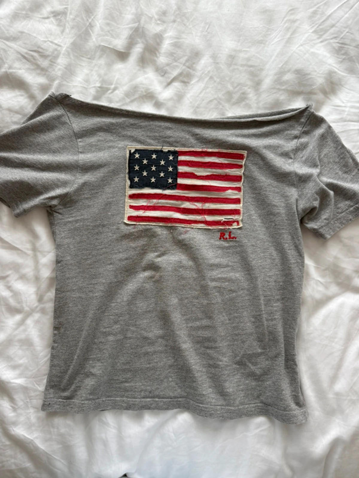 Ralph Lauren Grey USA Flag Tee
