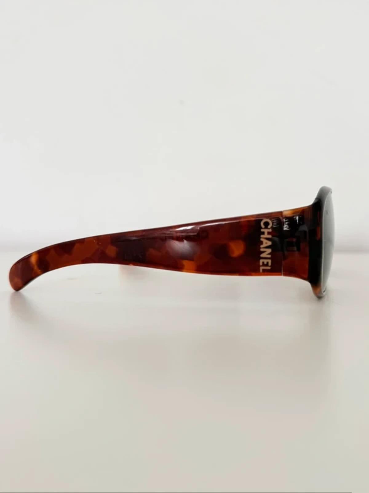 Chanel Oversized Tortoiseshell Sunglasses
