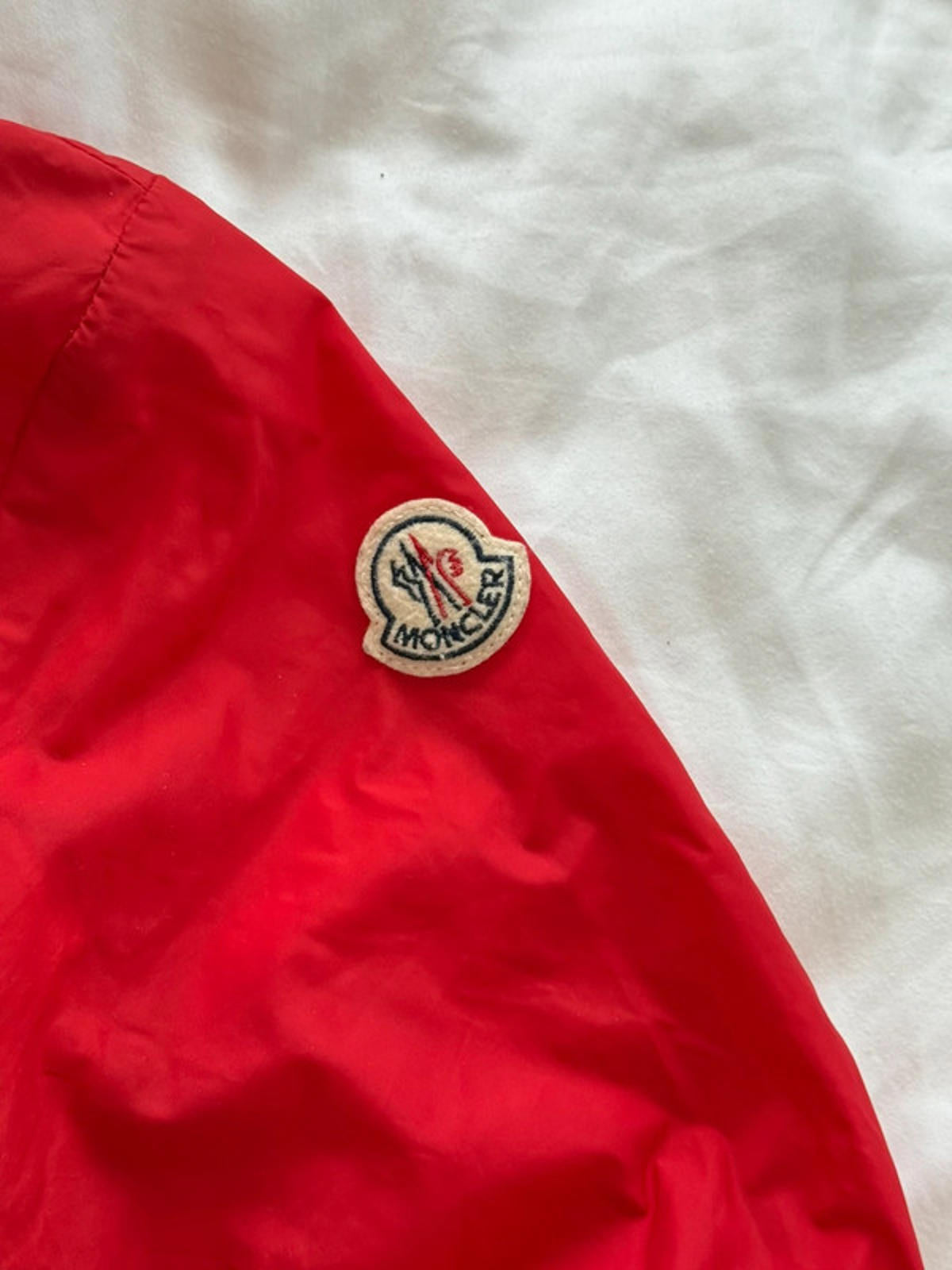 Moncler Red Lightweight Hooded Jacket