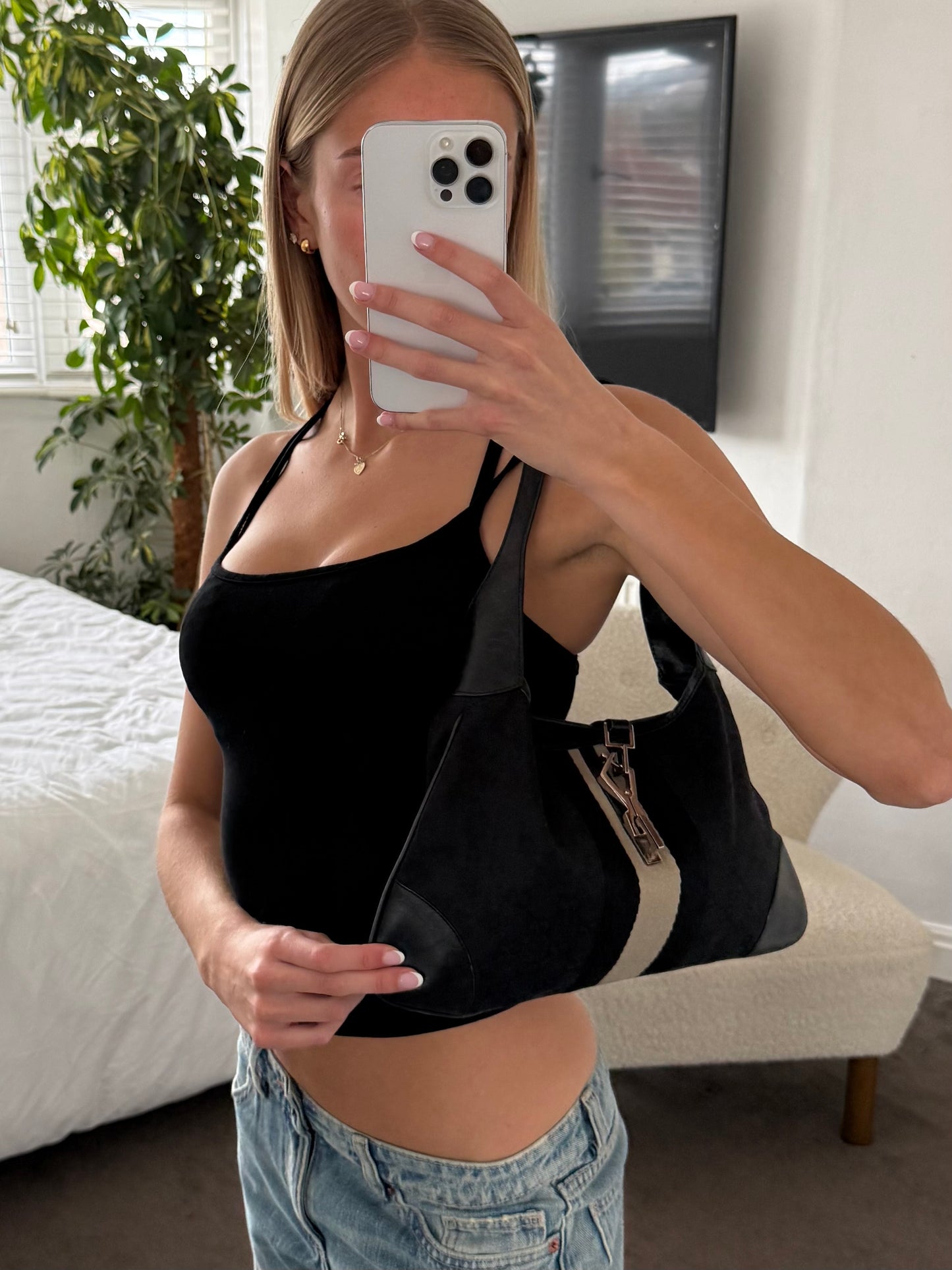 Gucci Jackie GG Canvas Shoulder Bag