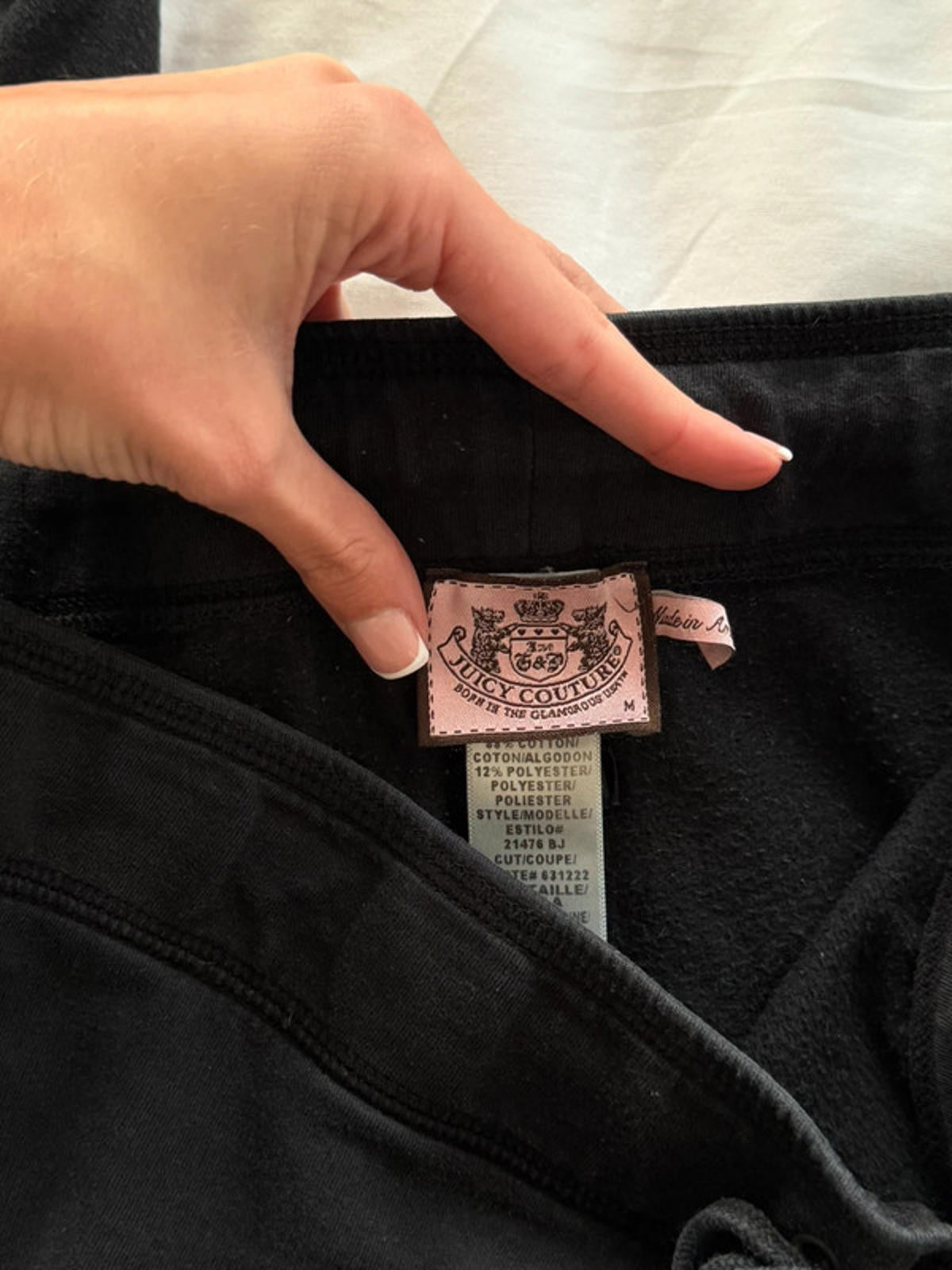 Juicy Couture black embellished tracksuit set