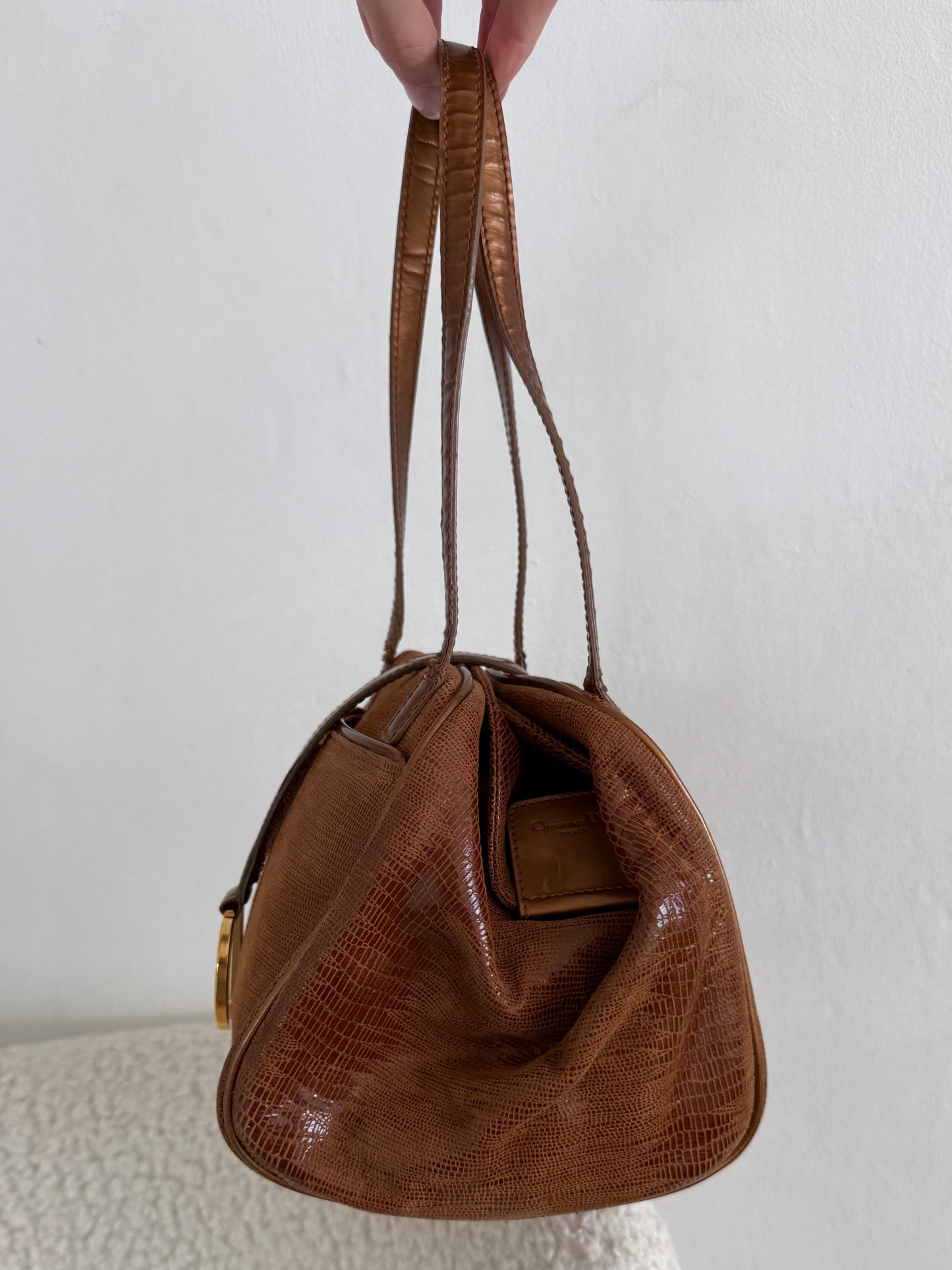 Christian Dior Saddle Bowling Bag