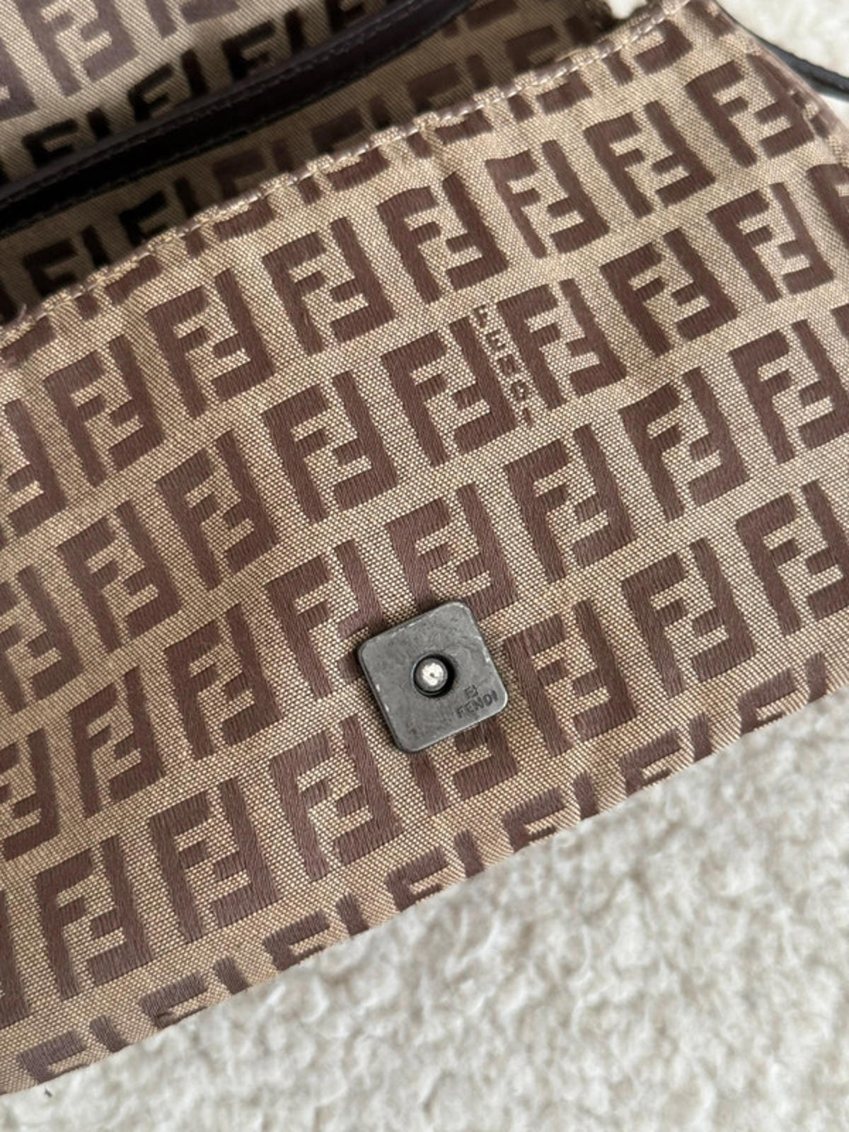 Fendi Mama Zucca monogram baguette shoulder bag