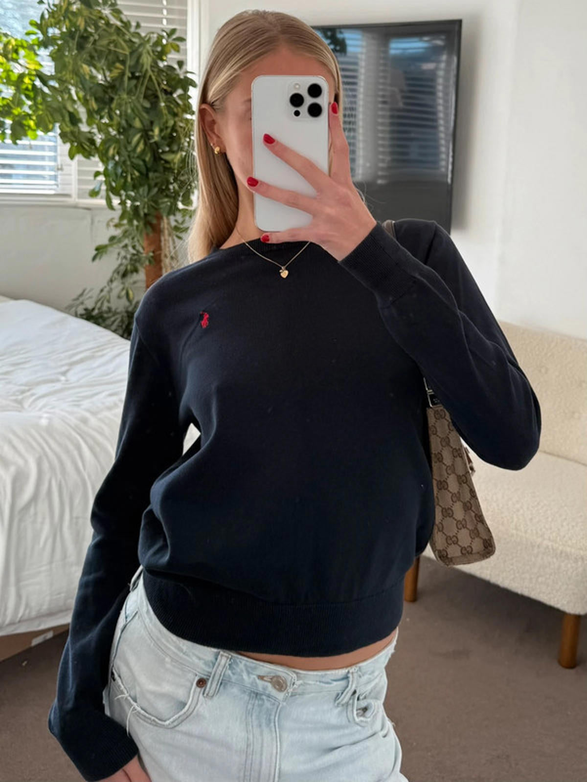 Polo Ralph Lauren navy crew neck knit