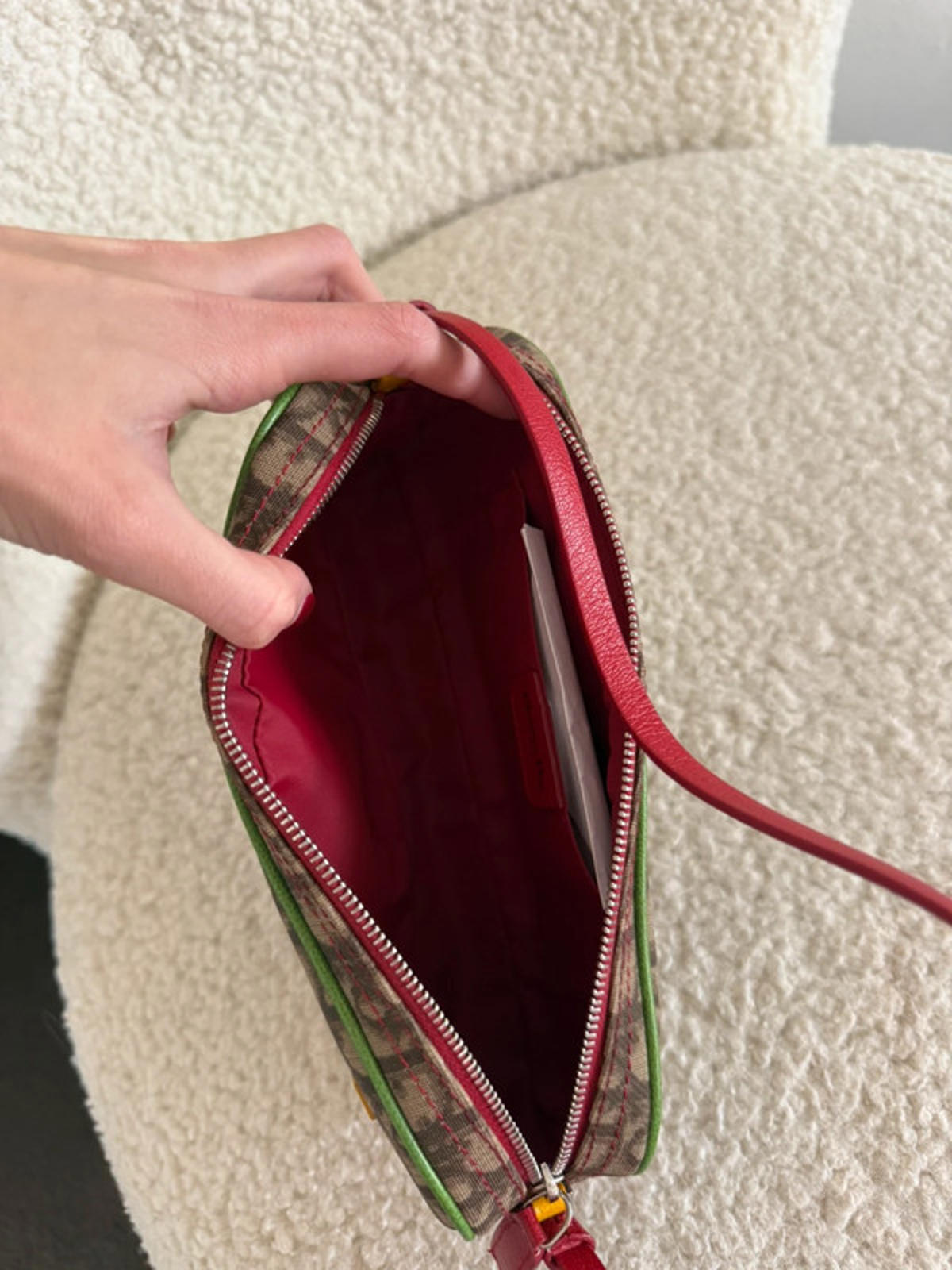 Christian Dior Rasta-Colour Trotter Monogram Mini Pochette Bag