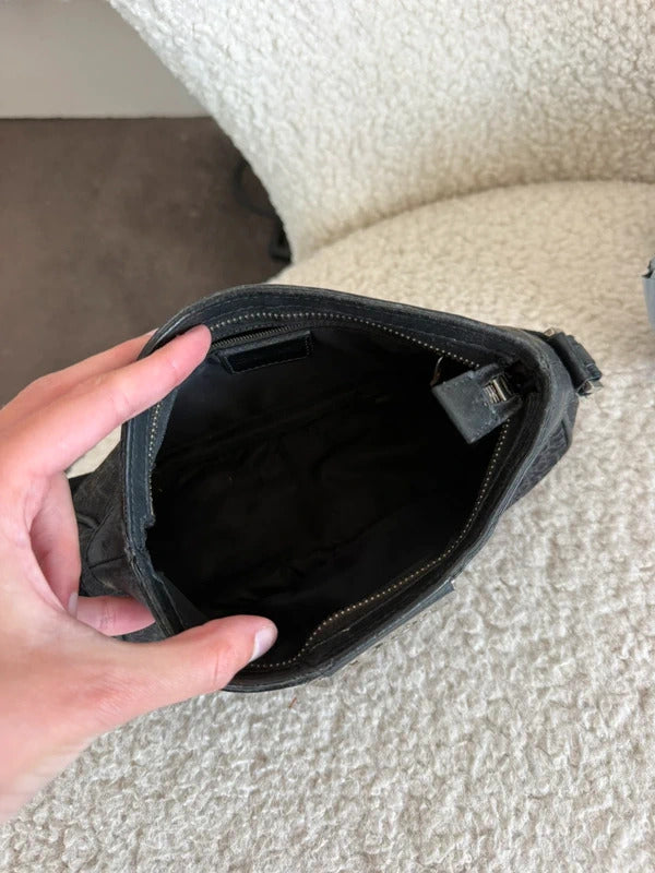 dior black trotter monogram mini columbus shoulder bag