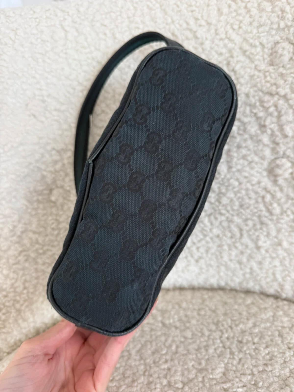 Gucci Black GG Canvas Pochette