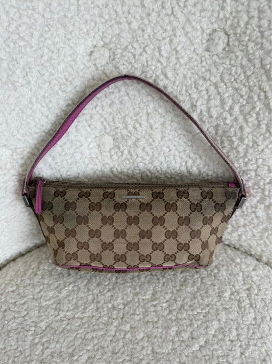 Pink Gucci GG Canvas Pochette
