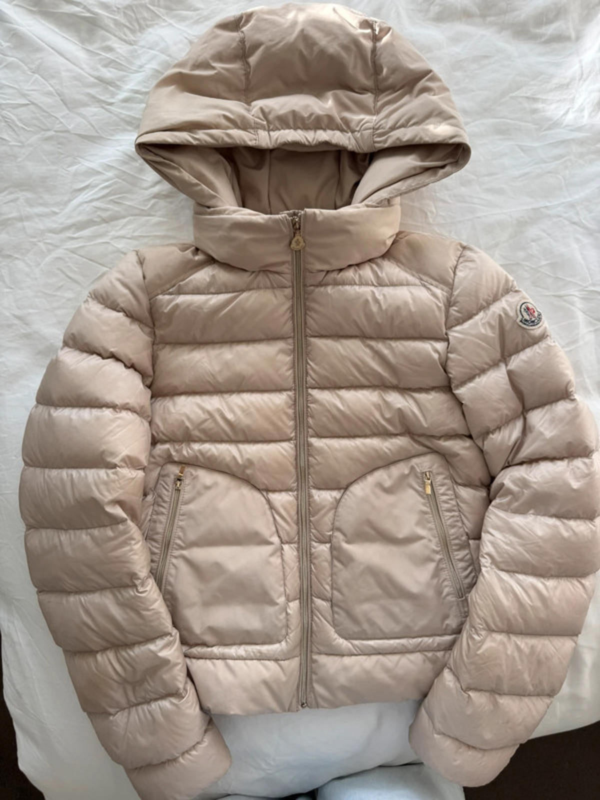 Moncler Merville Giubbotto beige down jacket
